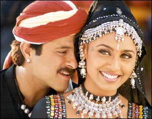 Anil Kapoor and Rani Mukherji in Nayak - The Real Hero