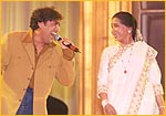 Asha Bhosle and Govinda