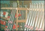 A skiing equipment shop