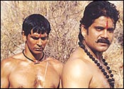 Milind Soman and Nagarjuna in Agni Varsha